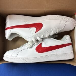 Nike Court Royale White Red Casual Sneakers 749867-114 Women Size 11.5 Or Men 10